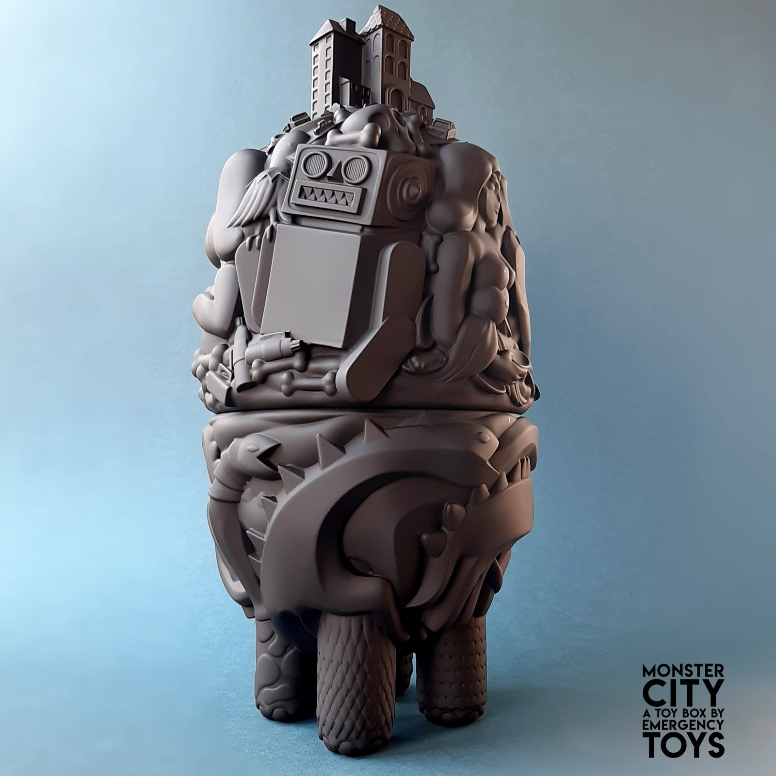 CITY MONSTER toybox . Black matte edition. | EMERGENCY TOYS